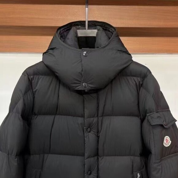 Moncler Maya Long Hooded Down Jacket, Black, Brand New - Picture 3 of 15